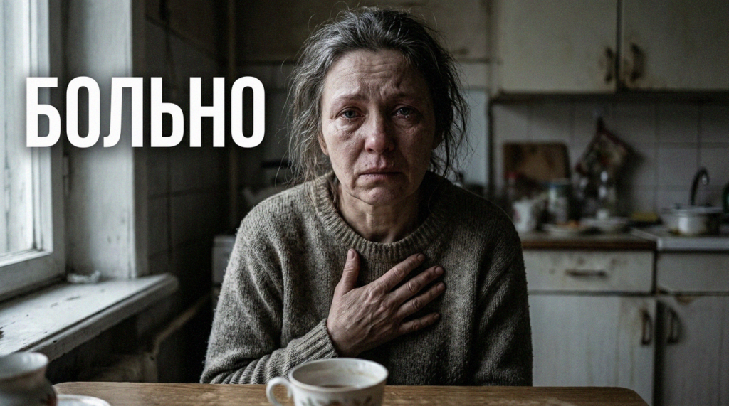 Женщина страдает от боли, пока мужчина игнорирует её состояние, демонстрируя обесценивание в отношениях и отсутствие сочувствия.
