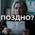 Врач изучает результаты расшифровки анализа крови пациента, указывая на критические отклонения от нормы в таблице.